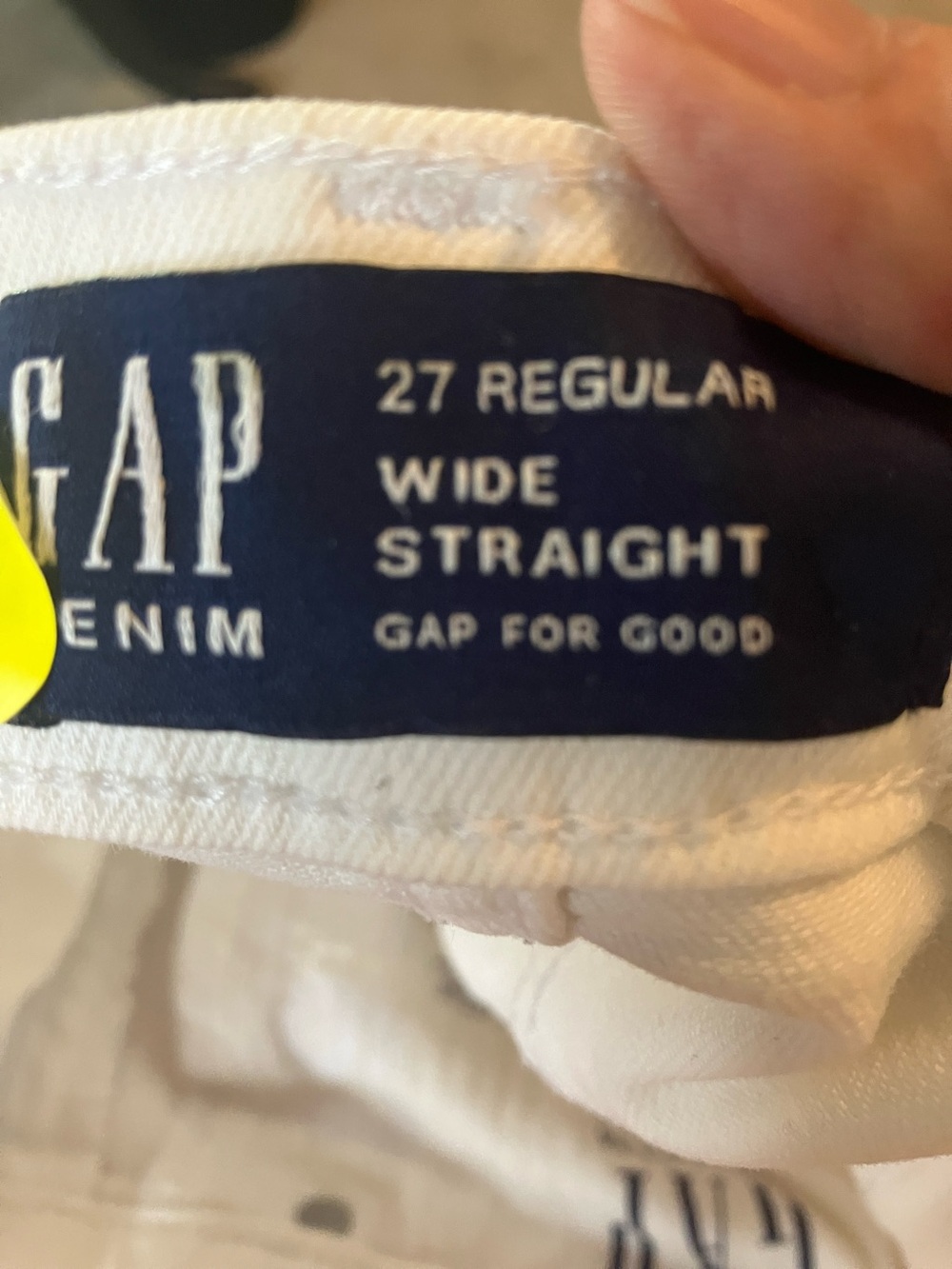 GAP Cream Wide-Leg Flare Jeans - Picture 5 of 8